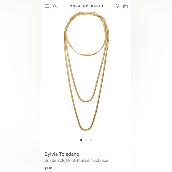 Gold plated Sylvia Toledano snake chain - Picture 3 of 9